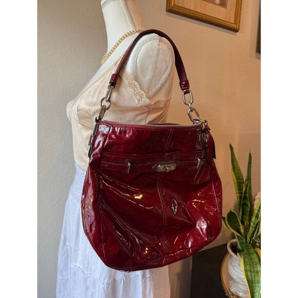 Coach Patent Red Shoulder Bag - Picture 7 of 7